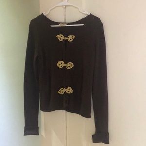 Cotton Milly Sweater with Gold Detailing Sz Medium